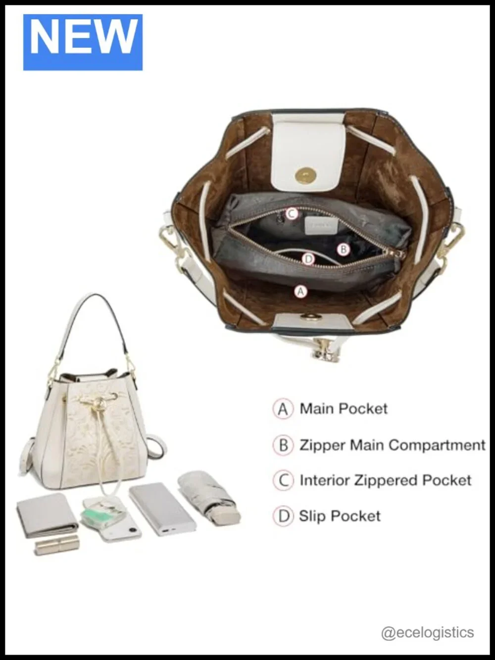 Women's Embroidery Leather Backpack Vintage Handbag Crossbody Satchel
